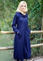 Vêtements hijab BLEU MARINE CABAN DE FEUTRE ZIPPÉ 2110