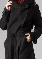 Hijab clothing BLACK LONG WALKER COAT 6534