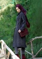 Hijab clothing GREY LONG WALKER COAT 6534