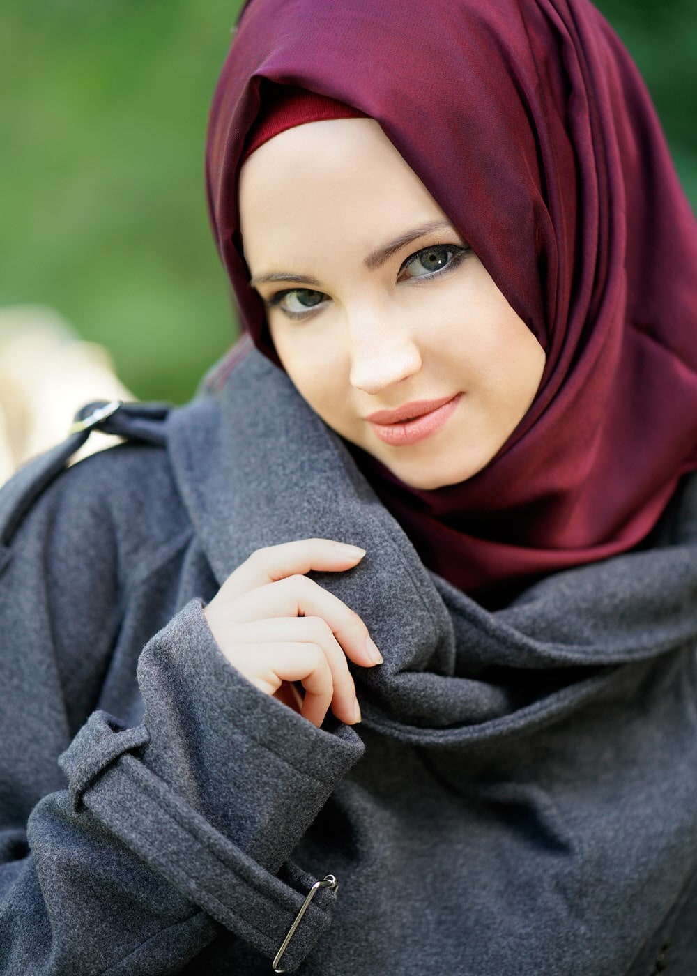 Hijab clothing GREY LONG WALKER COAT 6534