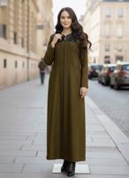 Vêtements hijab KAKI MANTEAU ZIPPÉ T 9410