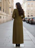 Vêtements hijab KAKI MANTEAU ZIPPÉ T 9410