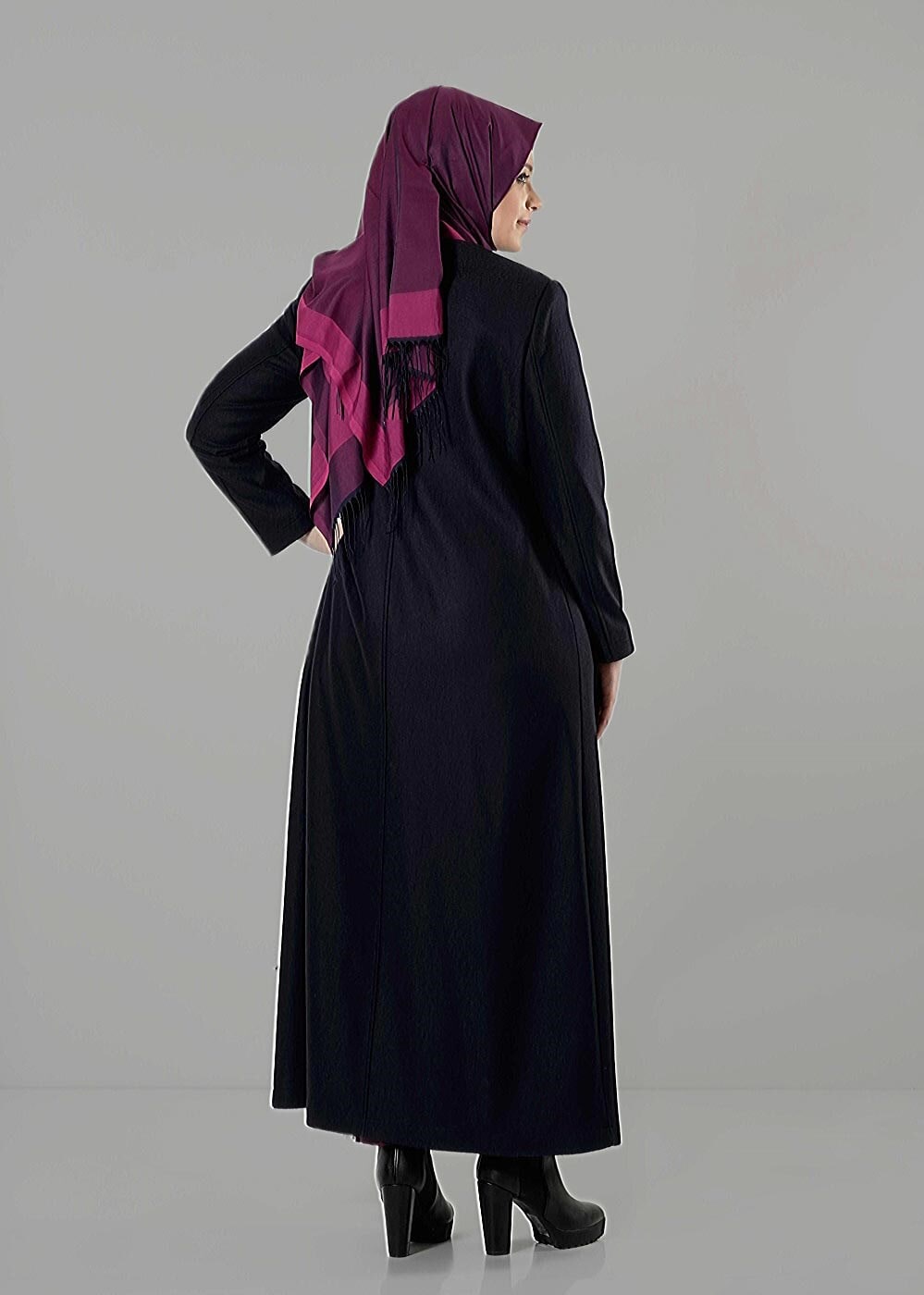 Tesettür giyim LACİVERT 9410 MANTO