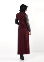 Tesettür giyim BORDO T 9416 Winter Escada Manto-Alv Fashion