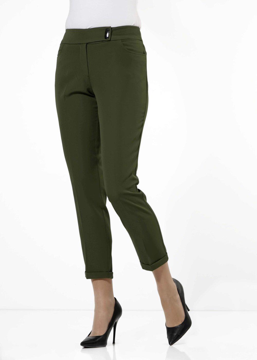 Tesettür giyim YEŞİL KLASİK KESİM PANTOLON 7880 