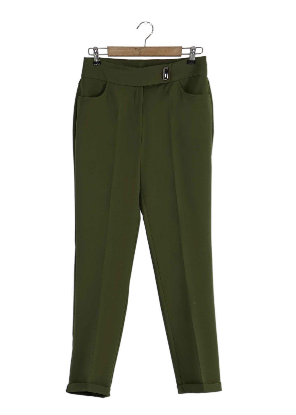 Tesettür giyim YEŞİL KLASİK KESİM PANTOLON 7880 