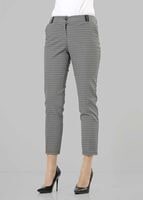 Tesettür giyim SİYAH ALVİNA DESENLİ HAVUÇ PANTOLON 7886 