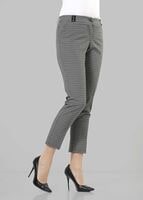 Tesettür giyim SİYAH ALVİNA DESENLİ HAVUÇ PANTOLON 7886 