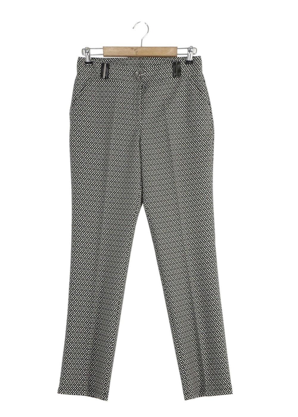 Tesettür giyim SİYAH ALVİNA DESENLİ HAVUÇ PANTOLON 7886 