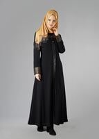 Vêtements hijab NOIR PARDESSUS ZIPPÉ 1615 