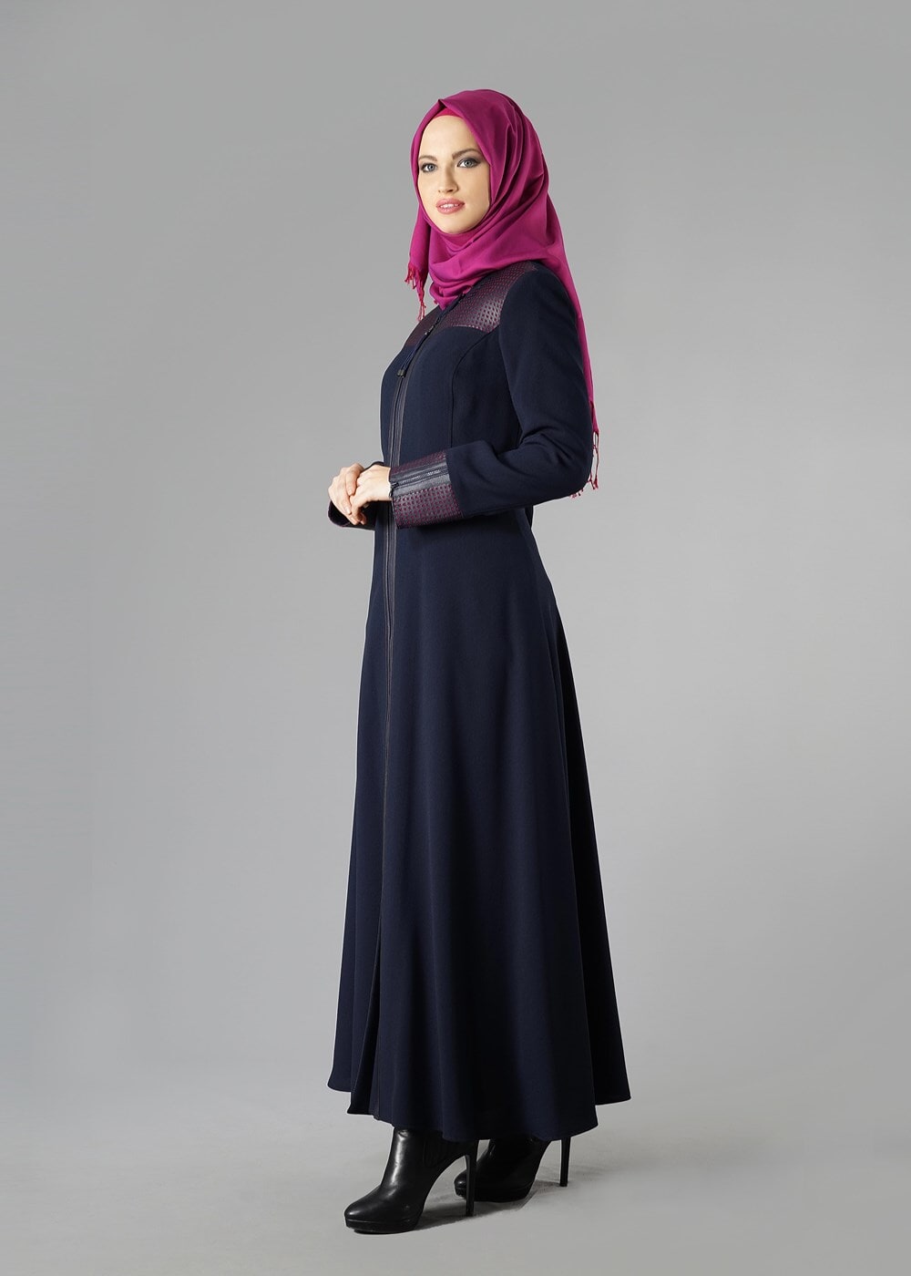 Tesettür giyim LACİVERT 1615 PARDESÜ