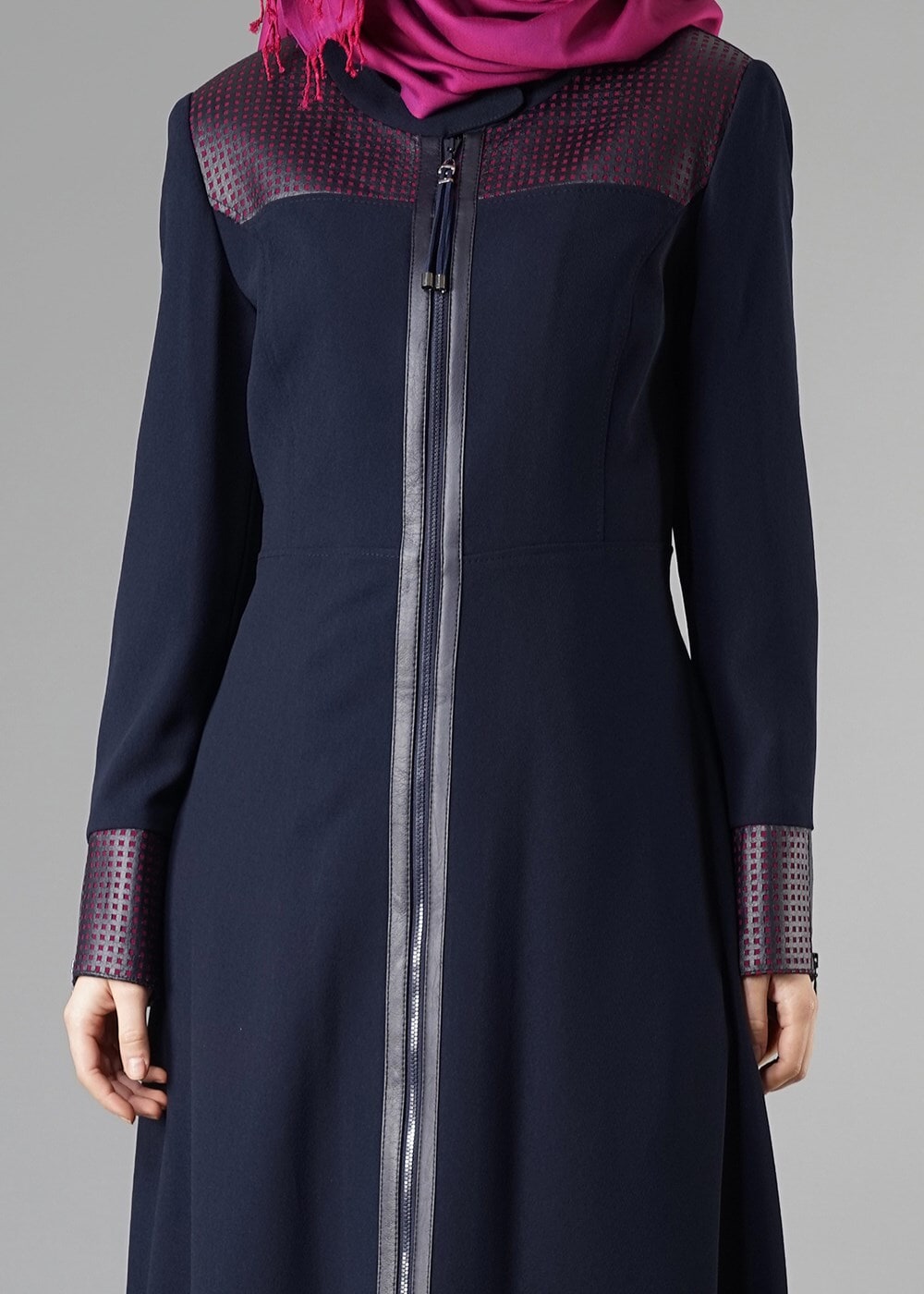 Tesettür giyim LACİVERT 1615 PARDESÜ