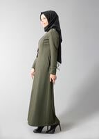 Tesettür giyim HAKİ 1619 PARDESÜ