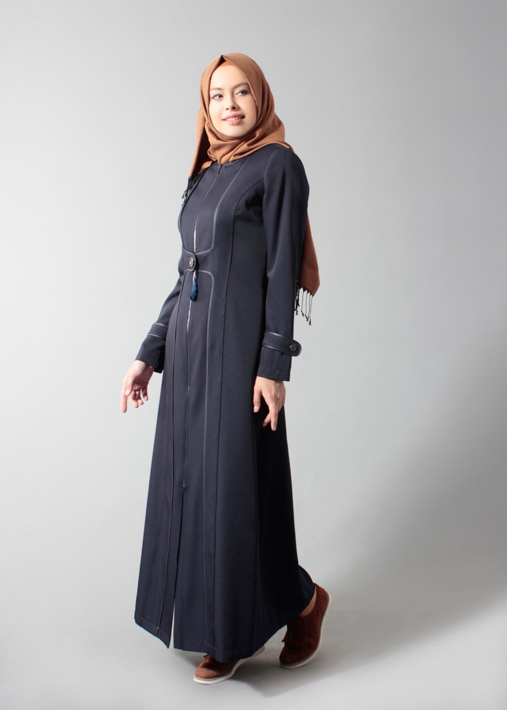 Tesettür giyim LACİVERT 1619 PARDESÜ