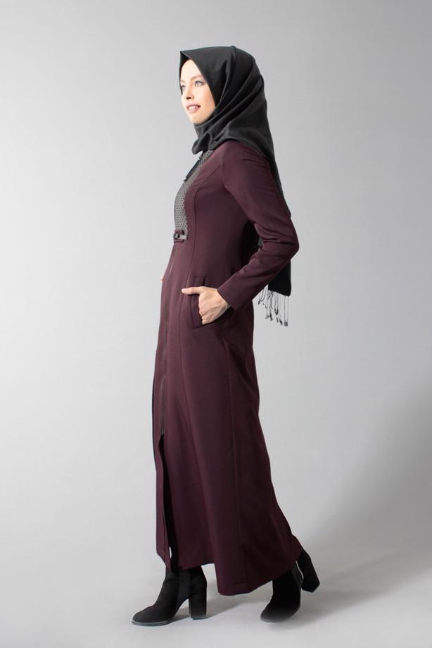 Vêtements hijab  GROMMET DETAILED TOPCOAT 1629  - TRENDTESETTÜR