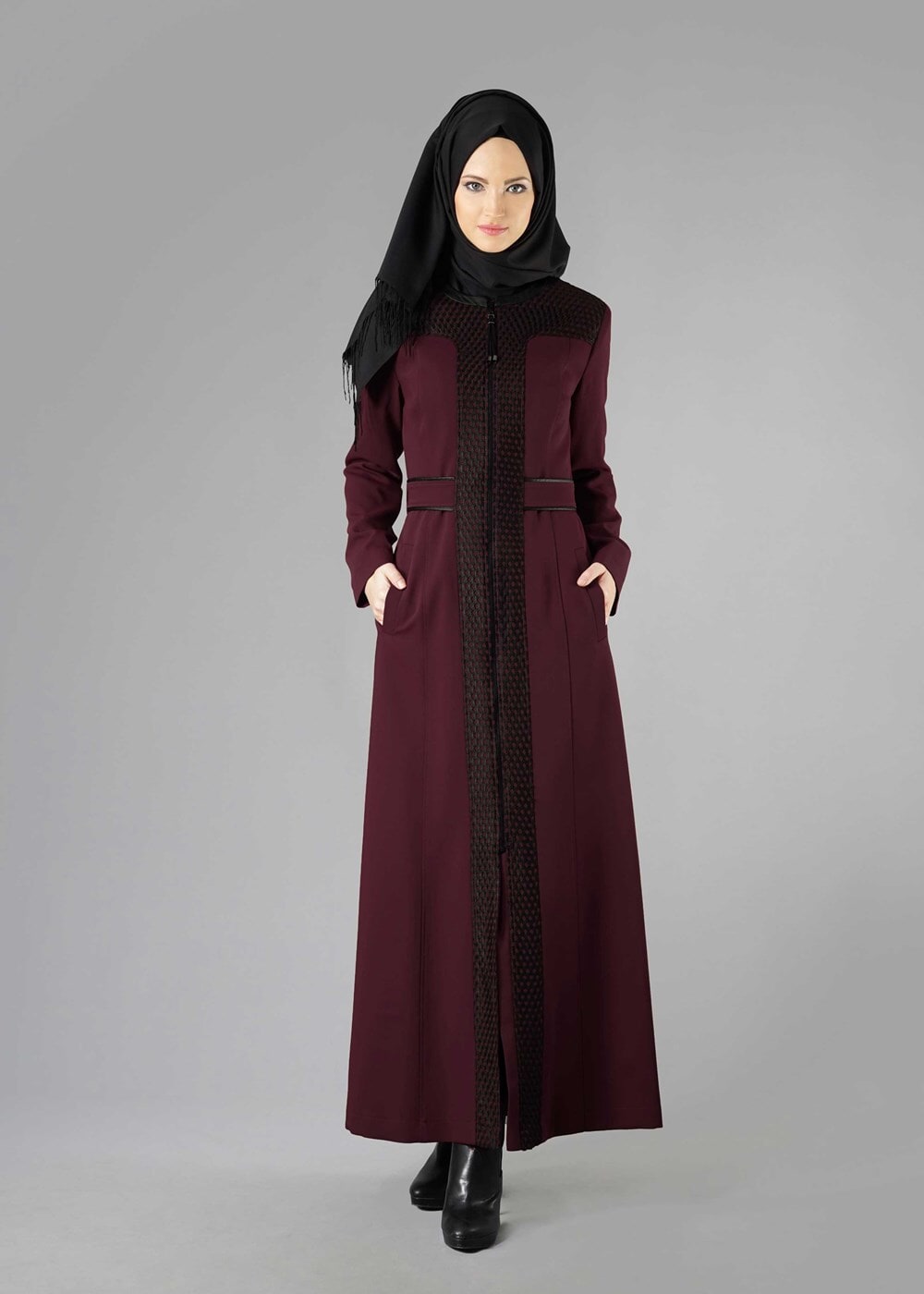 Tesettür giyim BORDO 1630 PARDESÜ