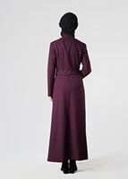 Tesettür giyim MÜRDÜM GÜPÜR DETAYLI PARDESÜ 1638 