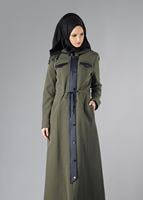 Tesettür giyim HAKİ 1650 PARDESÜ