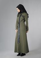 Tesettür giyim HAKİ 1650 PARDESÜ