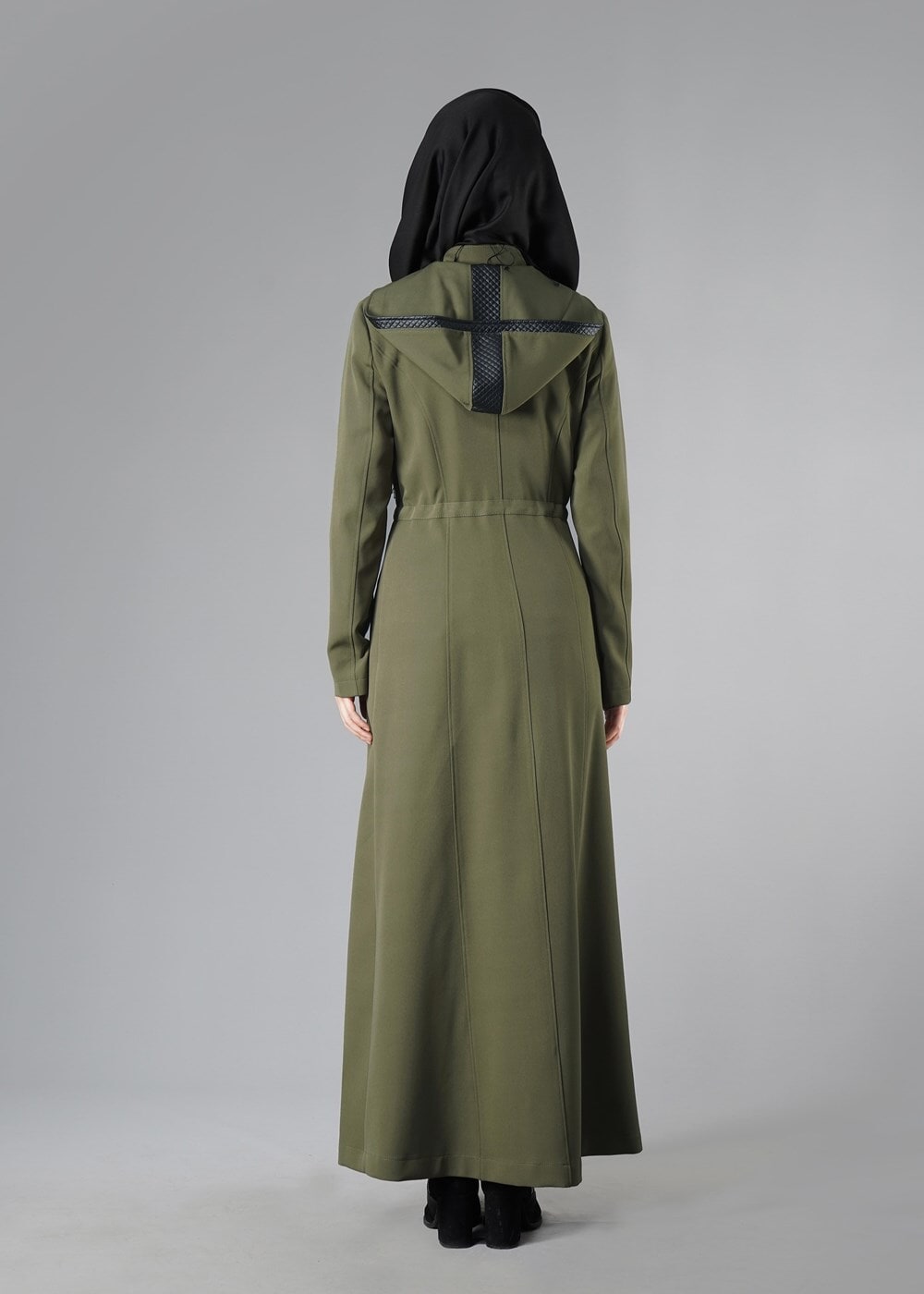 Tesettür giyim HAKİ 1650 PARDESÜ