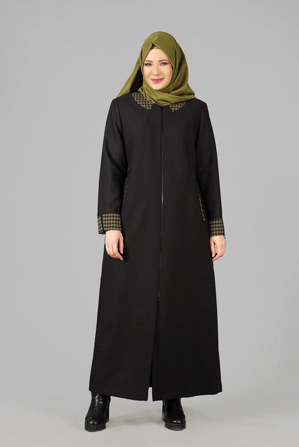 Tesettür giyim YEŞİL 1652 PARDESÜ - TRENDTESETTÜR