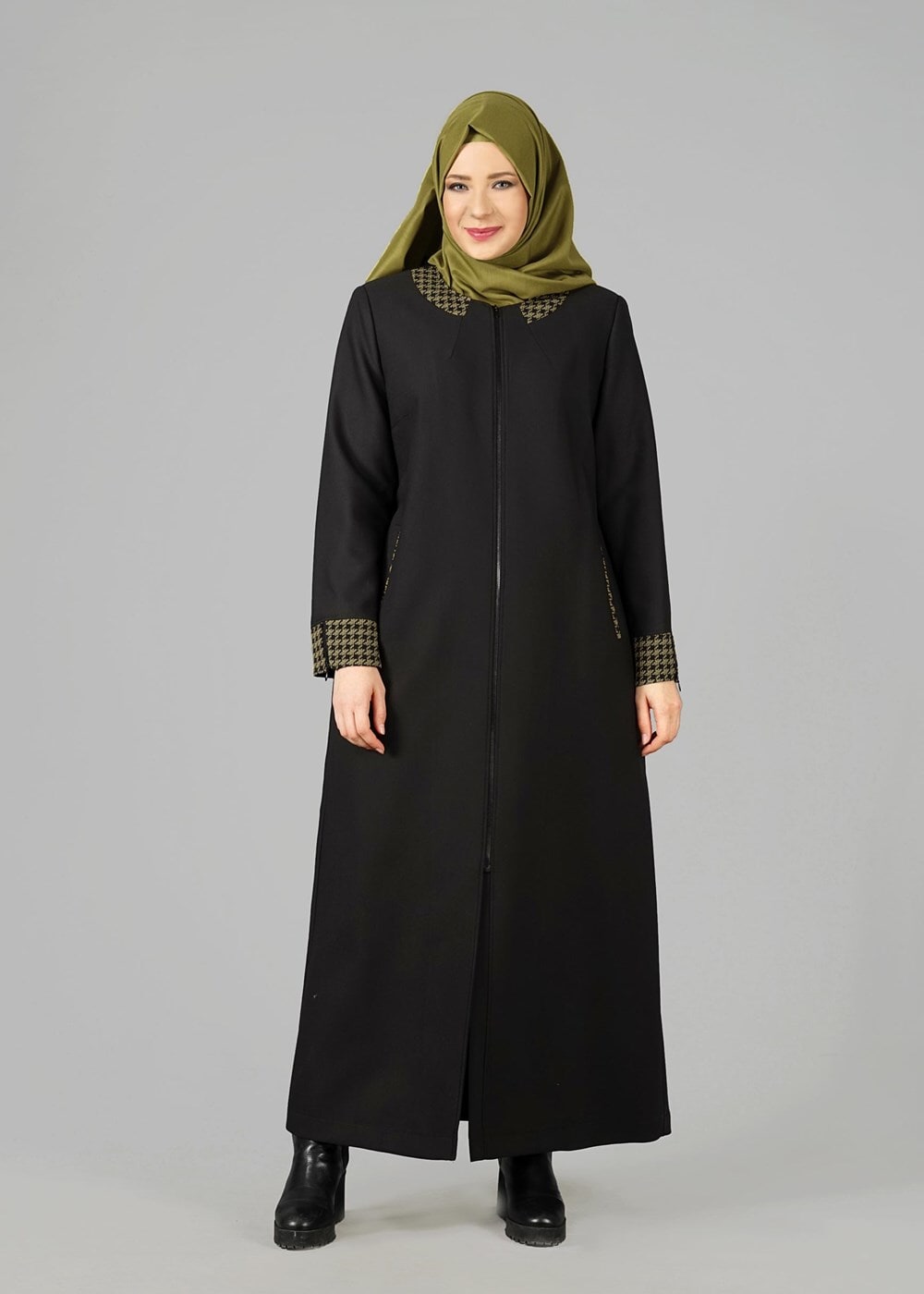 Tesettür giyim YEŞİL 1652 PARDESÜ