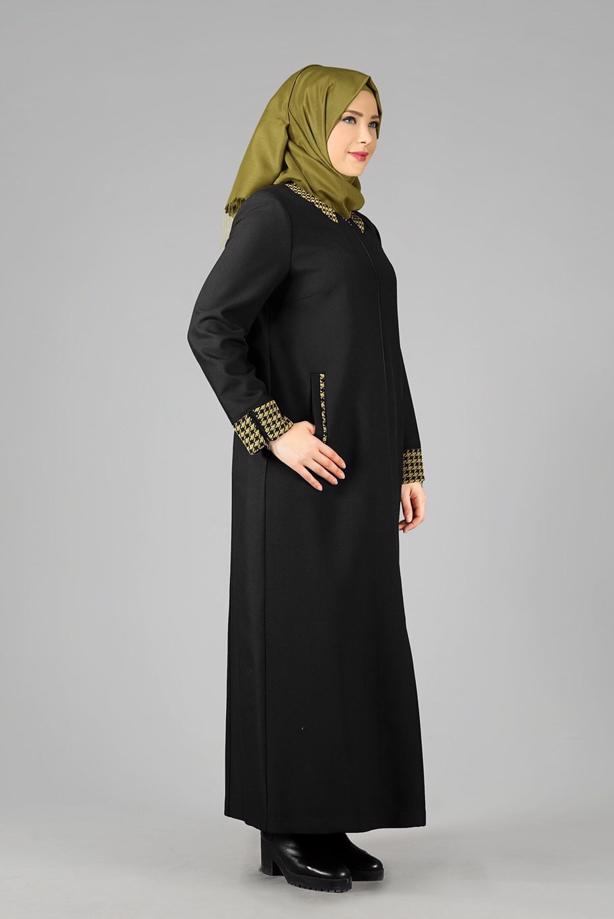 Tesettür giyim YEŞİL 1652 PARDESÜ - TRENDTESETTÜR