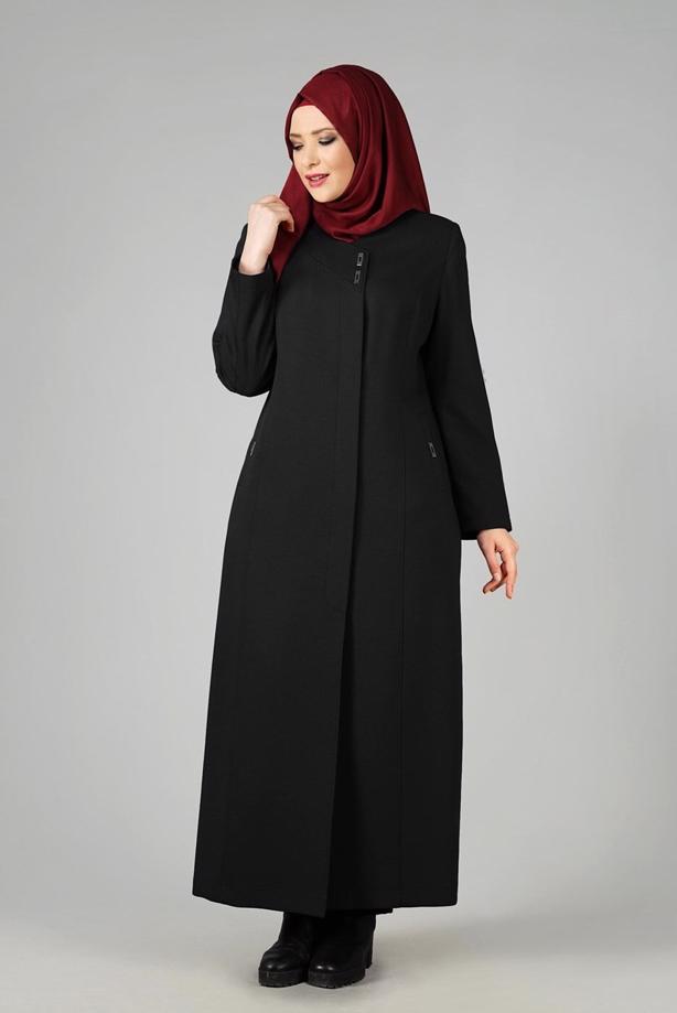 Tesettür giyim SİYAH 1653 PARDESÜ - TRENDTESETTÜR