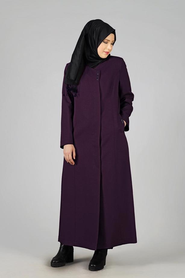 Vêtements hijab PRUNE PARDESSUS ZIPPÉ 1653  - TRENDTESETTÜR