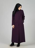 Vêtements hijab PRUNE PARDESSUS ZIPPÉ 1653 