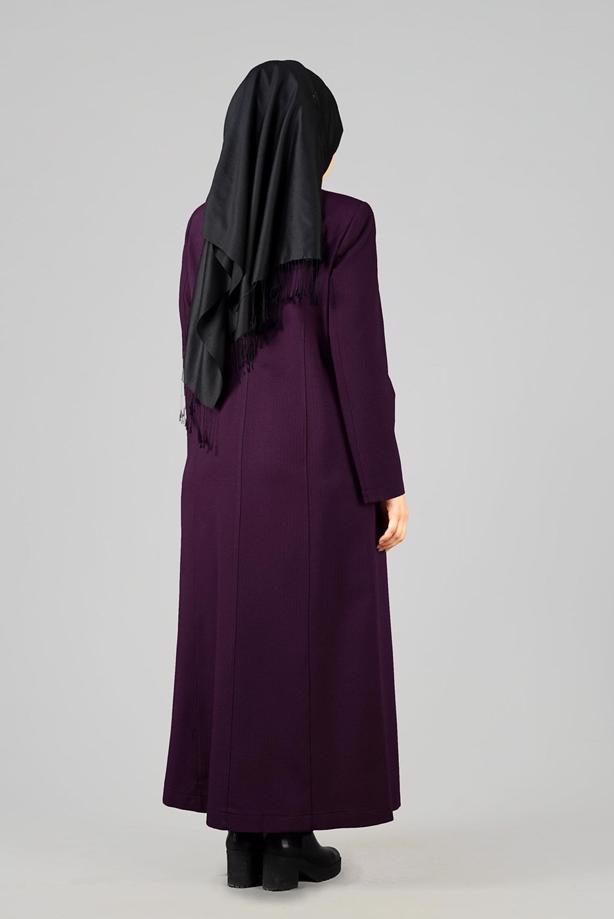 Vêtements hijab PRUNE PARDESSUS ZIPPÉ 1653  - TRENDTESETTÜR