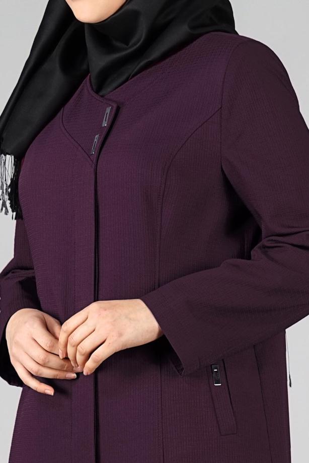 Vêtements hijab PRUNE PARDESSUS ZIPPÉ 1653  - TRENDTESETTÜR