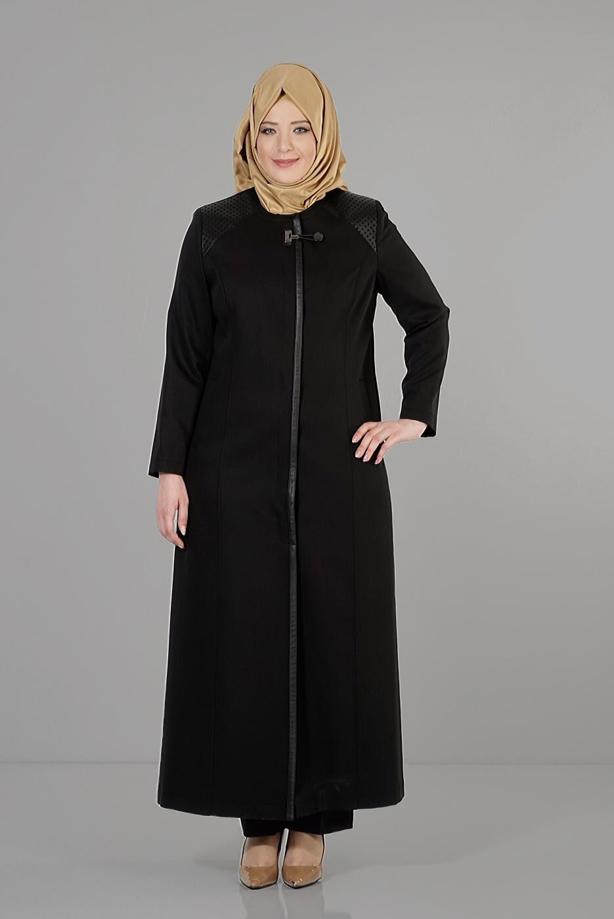 Vêtements hijab NOIR PARDESSUS ZIPPÉ 1654  - TRENDTESETTÜR