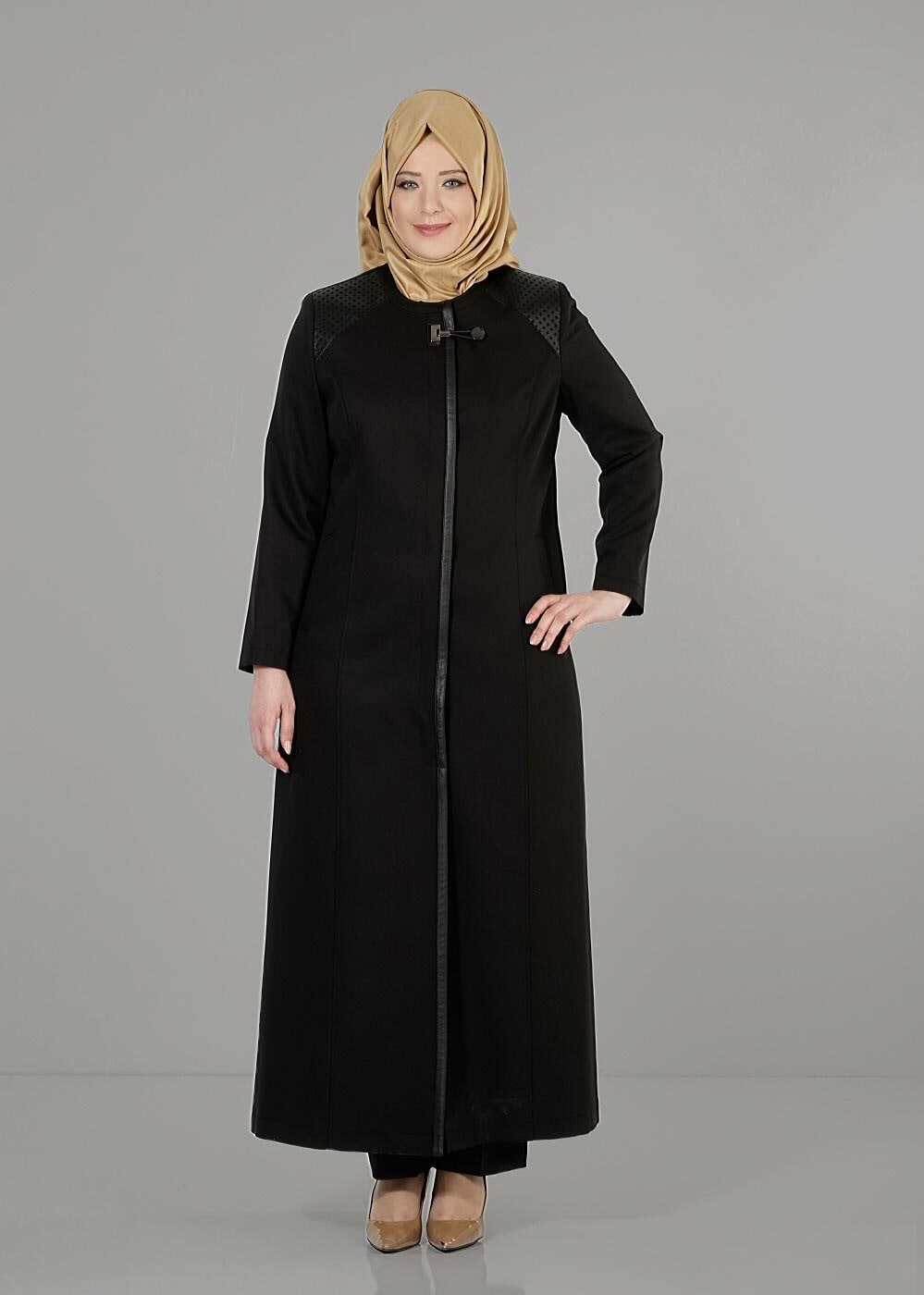 Tesettür giyim SİYAH 1654 PARDESÜ