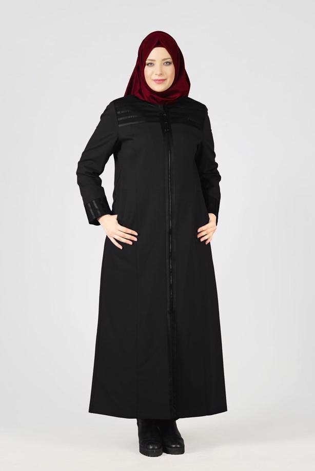 Vêtements hijab NOIR PARDESSUS ZIPPÉ 1655  - TRENDTESETTÜR