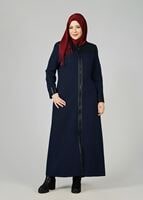 Vêtements hijab BLEU MARINE PARDESSUS ZIPPÉ 1655 
