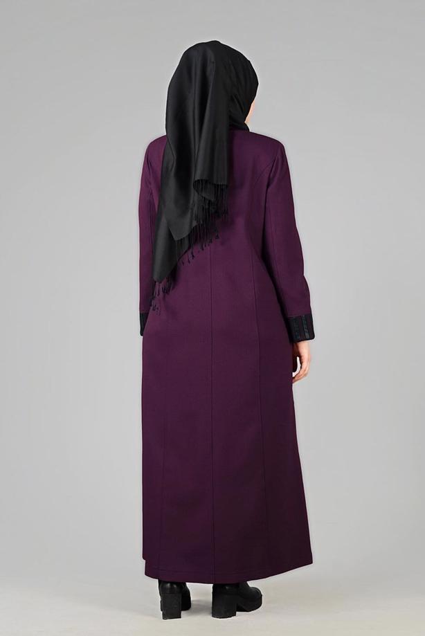 Vêtements hijab PRUNE PARDESSUS ZIPPÉ 1655  - TRENDTESETTÜR