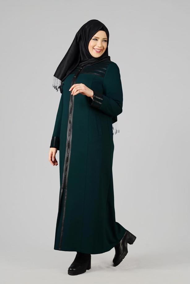 Vêtements hijab VERT PARDESSUS ZIPPÉ 1655  - TRENDTESETTÜR