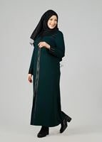 Vêtements hijab VERT PARDESSUS ZIPPÉ 1655 