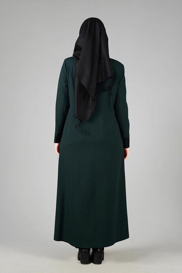 Vêtements hijab VERT PARDESSUS ZIPPÉ 1655  - TRENDTESETTÜR