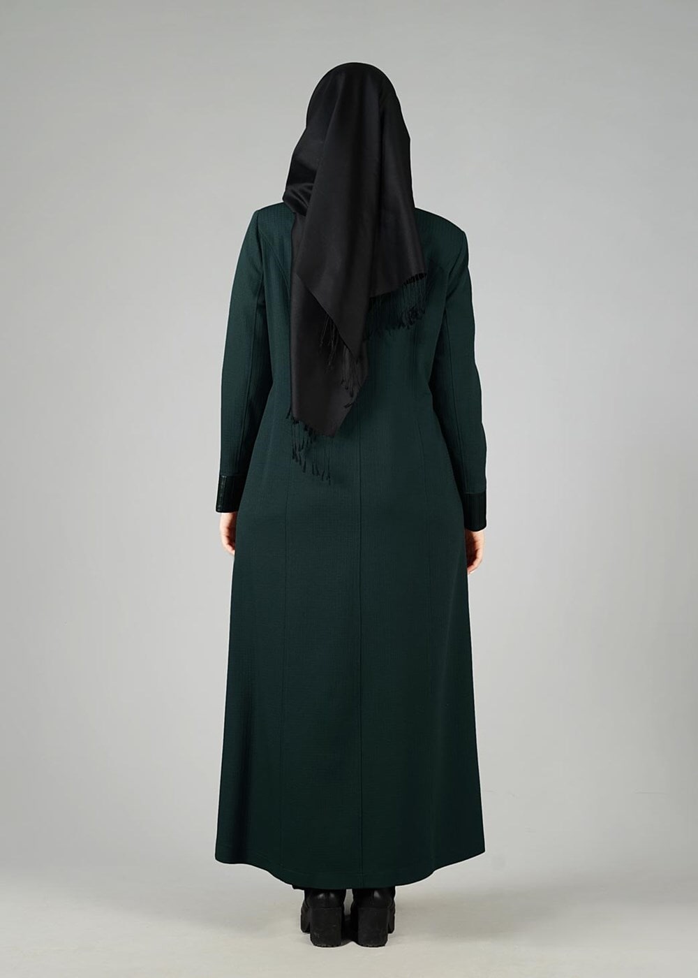 Vêtements hijab VERT PARDESSUS ZIPPÉ 1655 