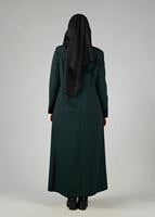 Vêtements hijab VERT PARDESSUS ZIPPÉ 1655 