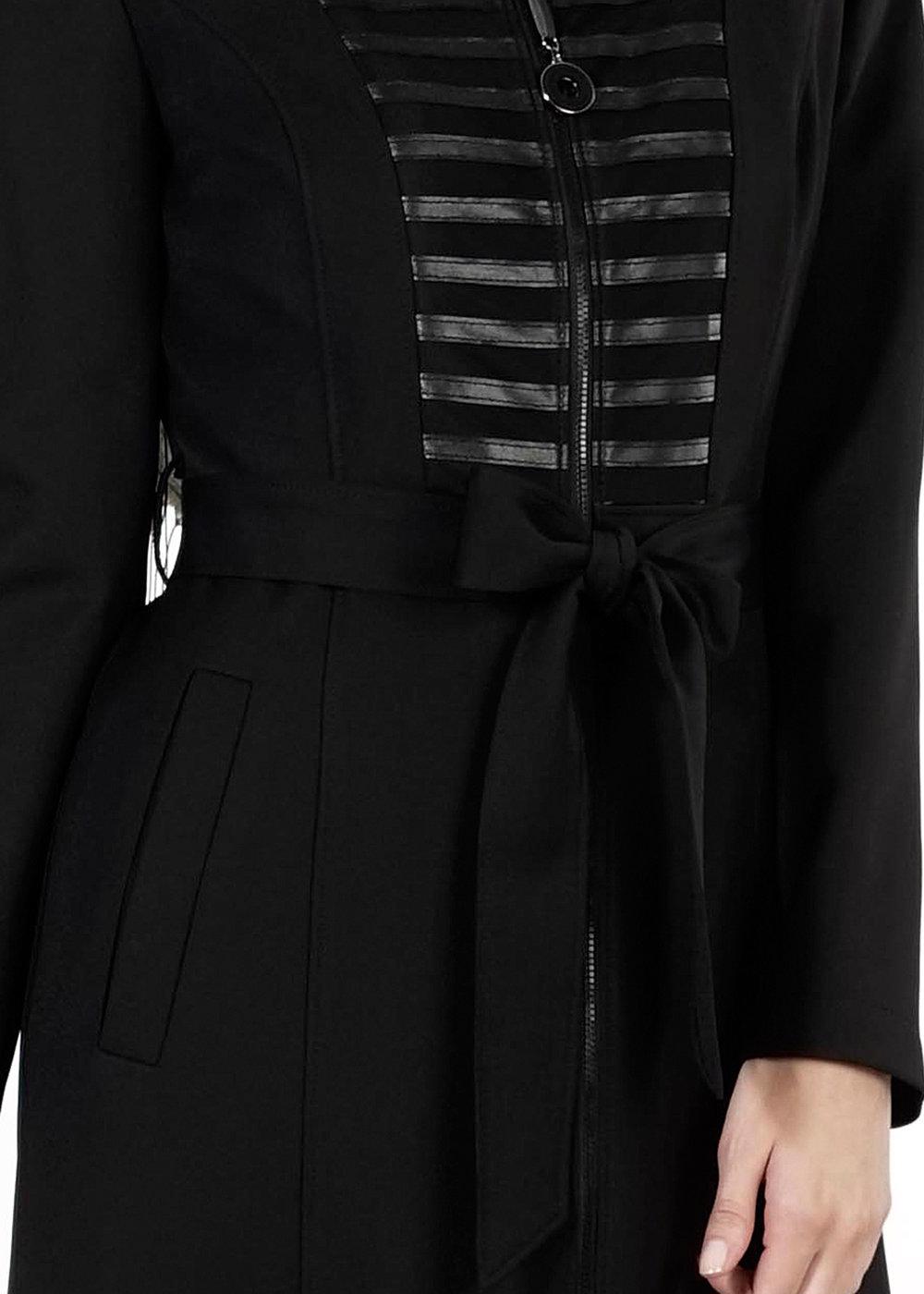 Tesettür giyim SİYAH BELİ KUŞAKLI PARDESÜ 1658 