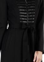 Tesettür giyim SİYAH BELİ KUŞAKLI PARDESÜ 1658 