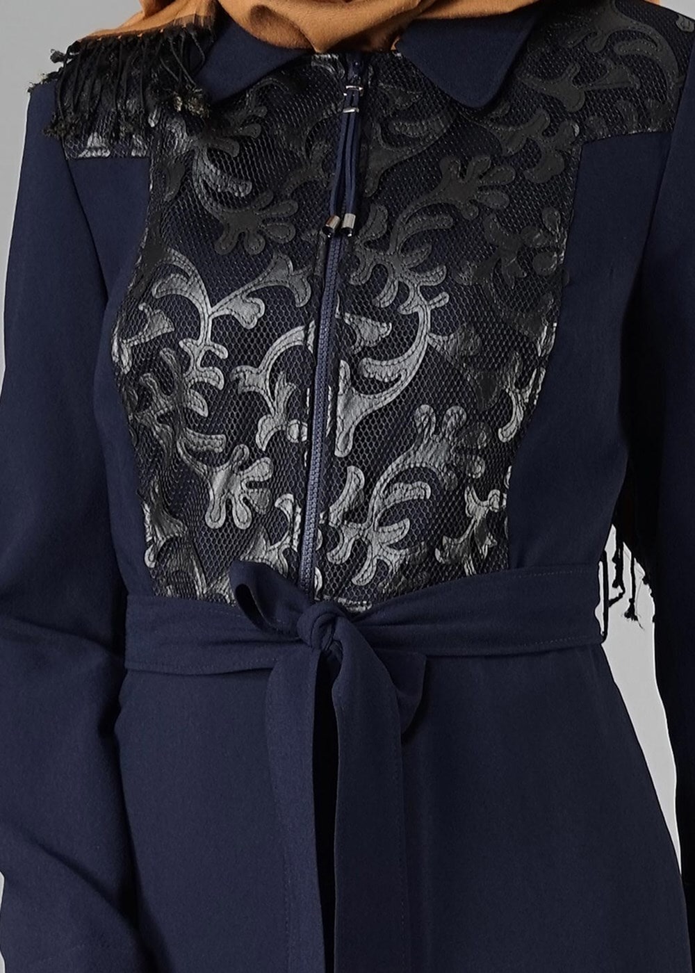 Tesettür giyim LACİVERT 1659 PARDESÜ