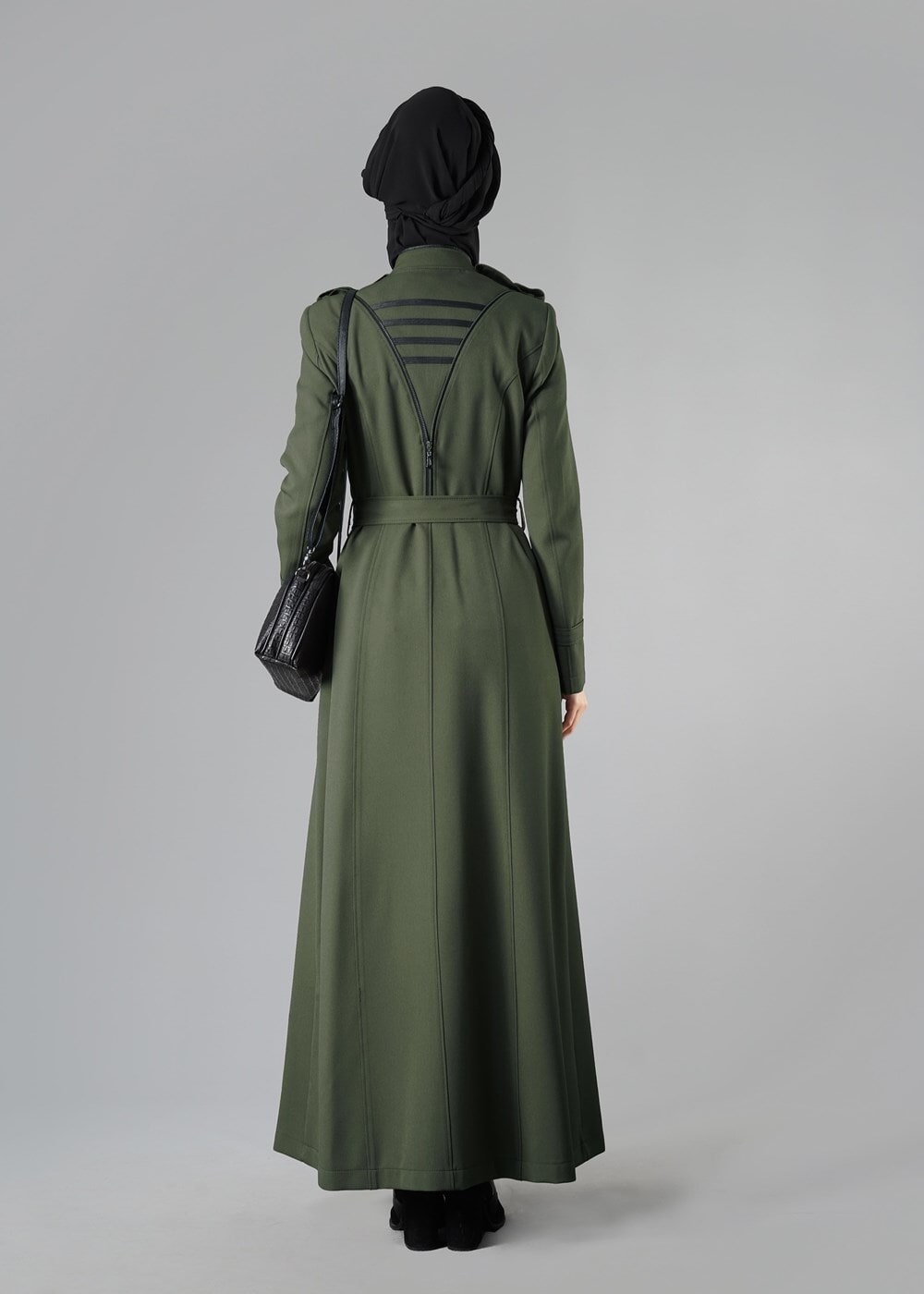 Tesettür giyim HAKİ 1660 PARDESÜ