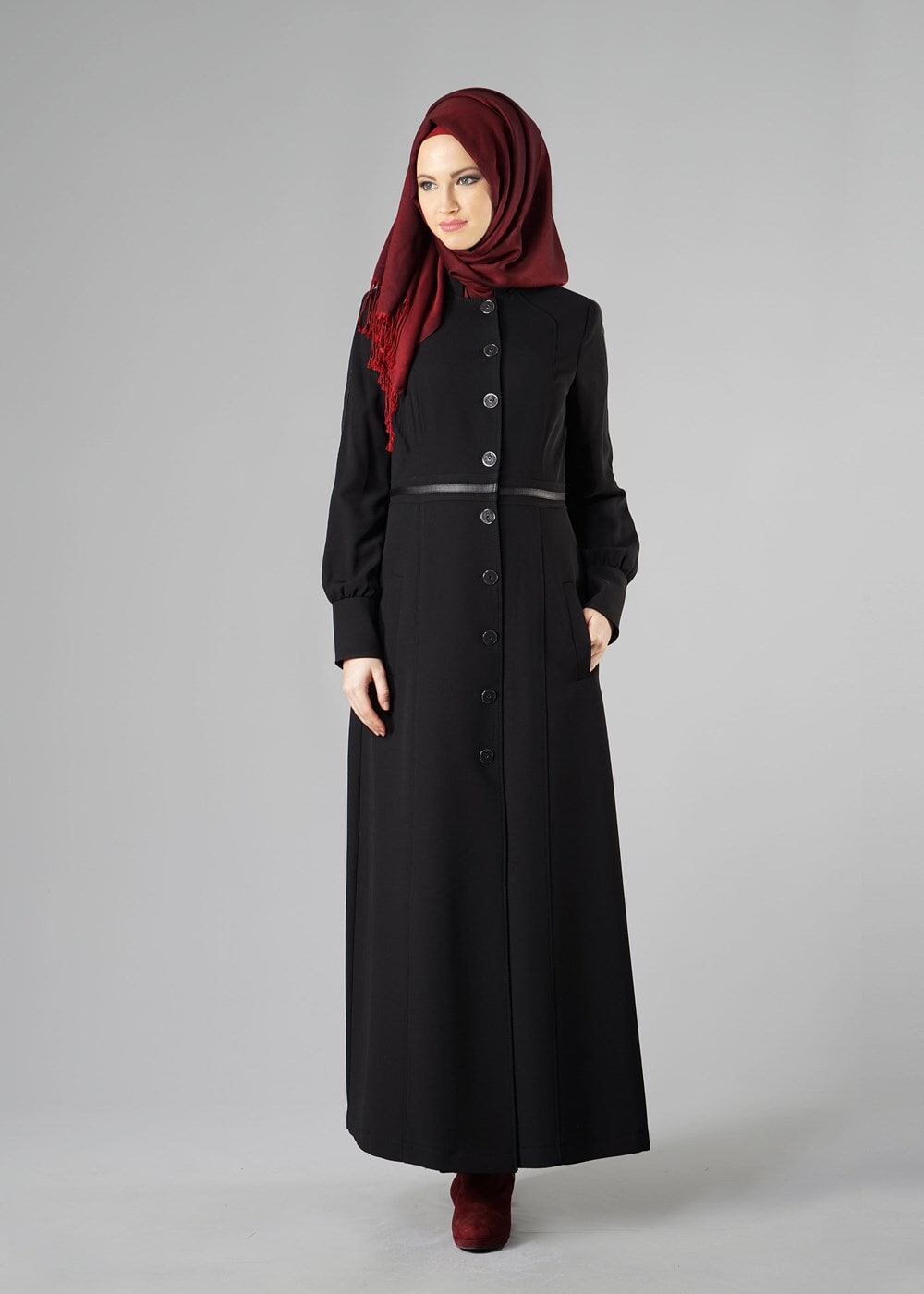 Tesettür giyim SİYAH 1663 PARDESÜ
