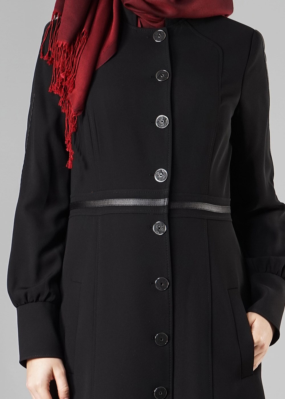 Tesettür giyim SİYAH 1663 PARDESÜ