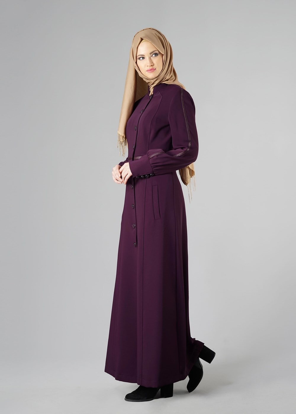 Tesettür giyim MÜRDÜM 1663 PARDESÜ