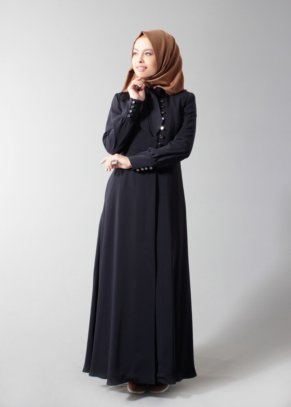 Tesettür giyim LACİVERT 1665 PARDESÜ